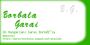 borbala garai business card